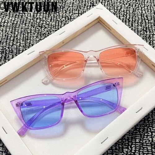VWKTUUN Square Sunglasses Women Men Vintage Colorful Sunglasses Cat Eye Glasses UV400 Driving Driver Shades Outdoor Eyewear