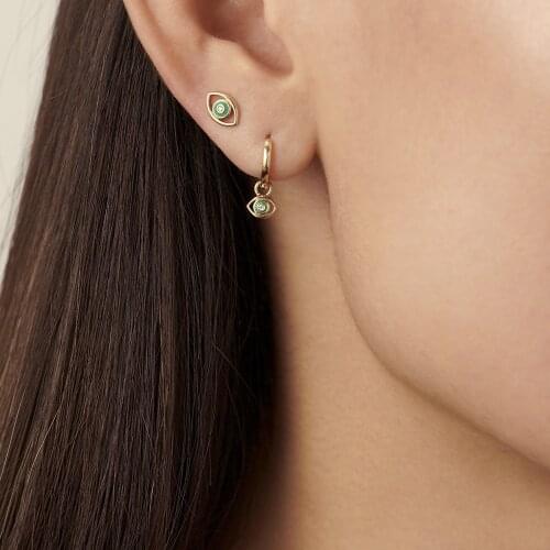 New Alloy Evil Eye Stud Earrings for Women Cute Mini Ear Stud Gothic Piercing Womens Earrings Set Fashion Jewelry 2020 Gift