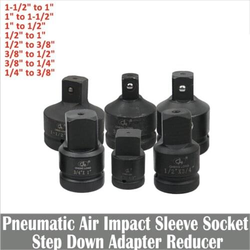 1" 1/2" 3/8" 1/4 "Impact Socket Reducer Adapter Pneumatic Air Impact Sleeve Socket Step Down Adapter Reducer
