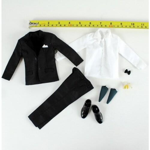 1/6 Scale Mens Hommes MH14 Special Suit Agent Mr. Bean Costume for 12" Collectible Action Figure DIY Clothes Accessory