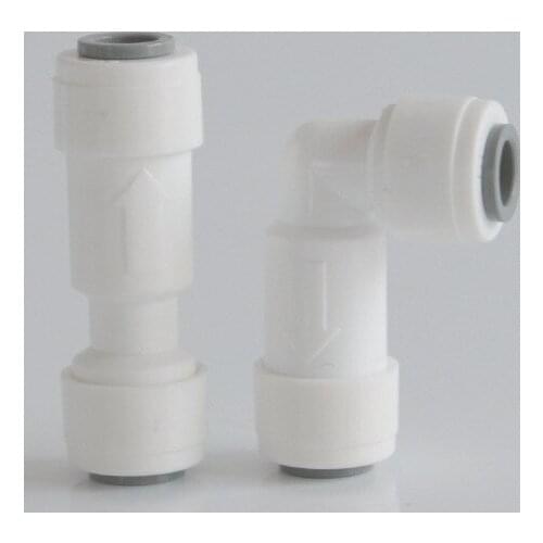 1Pc RO Water System Water Purifier 3/8" Pushfit Tube Non-Return One Way Check Valve For RO Water Filter System Reverse Osmosis