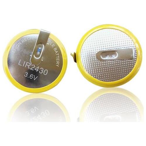 10PCS 3.6V lithium ion lir2430 rechargeable button battery