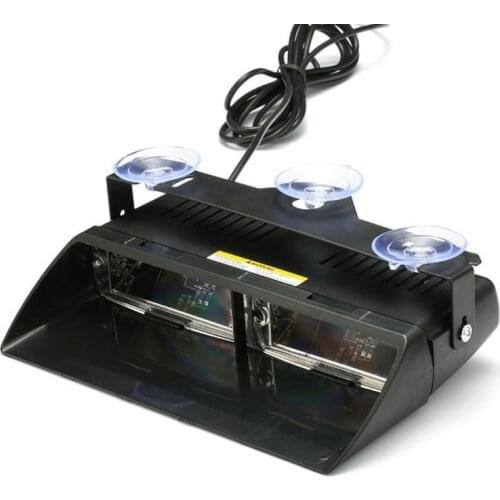 16 LED High Intensity Emergency Hazard Warning Strobe Lights w/Suction Cups for Vehicles Truck Interior Roof Windshield Dash