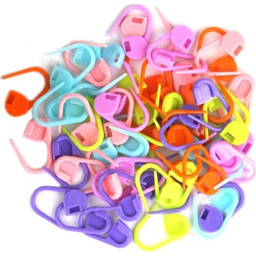 50Pcs/set Colorful Plastic Knitting Needles Crochet Locking Stitch Markers Crochet Hook Latch Knitting Clip Sewing Tools