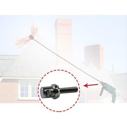 Drill Adapter Chimney Brush To Clean Drill Connecting Rod Hose Household Casing Tools Drill Accessory