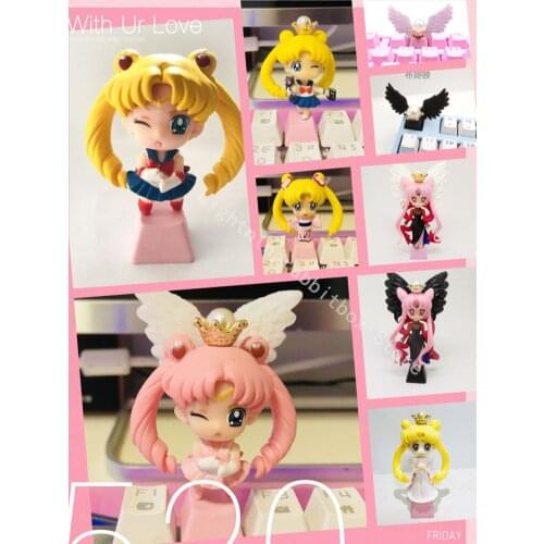 Anime beautiful girl pink cartoon handmade PBT mechanical keyboard keycap