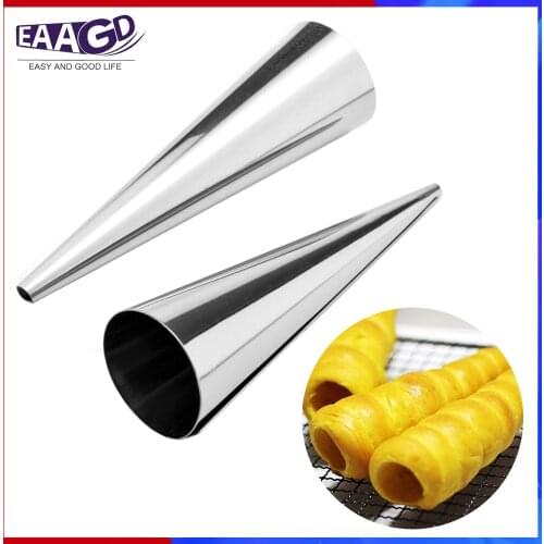 Stainless Steel Non-stick Pipe Bread Danish Tube Pastry Dessert Baking Mold Croissant Maker DIY Danish Spiral Pipe Cream Horn