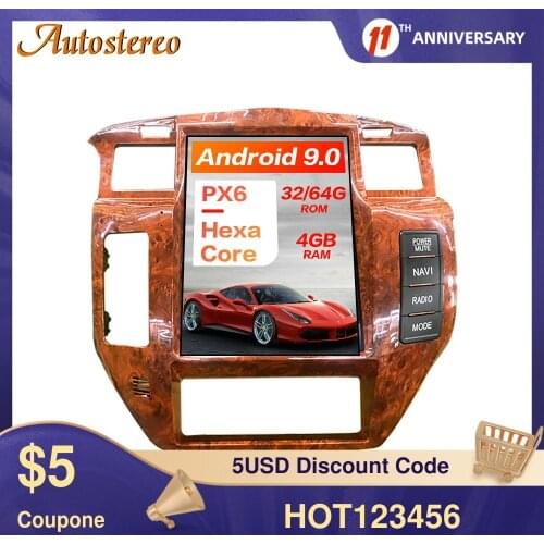 For NISSAN PATROL 5 Y61 Android 9.0 4G LTE Tesla style Screen Car GPS Navigation Headunit Multimedia Player Radio Tape Recorder