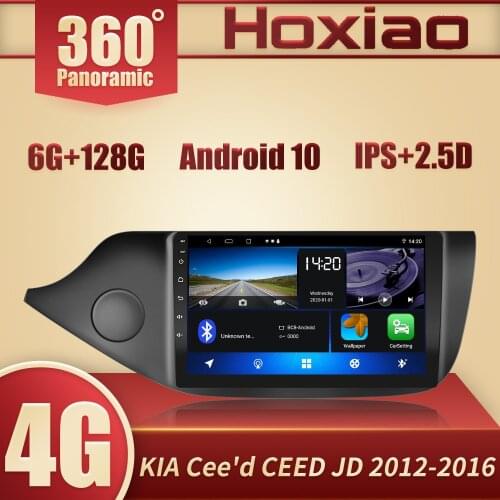 6G+128G Android 10 2 din 360 panoramic camera Car Radio Multimedia Video Player Navigation GPS For KIA Cee'd CEED JD 2012-2016