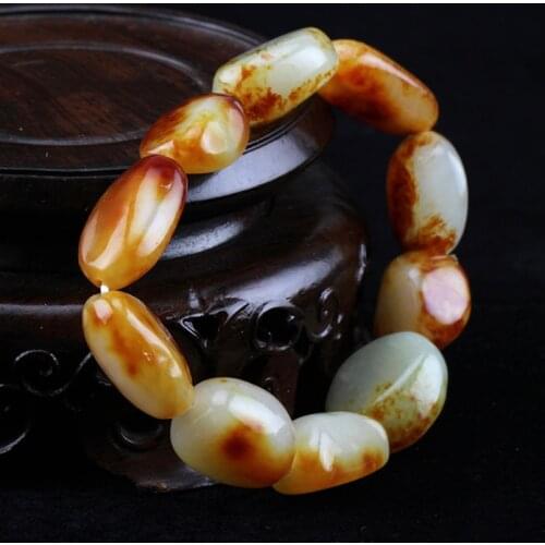 Natural jadeite Jade raw beads bracelets hetian irregular jade bracelet jade bangle gemstone bracelet
