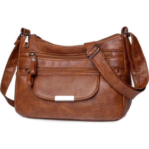 Womens Designer Luxury Handbag 2021 Fashion High quality Soft Leather bags Women Handbags Multi-pocket Shoulder Messenger Bag