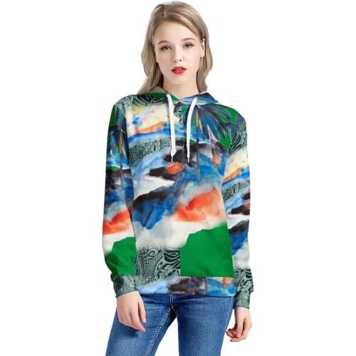 Hot Sell Halloween Polynesian Fiji French Traditional Tribal Pattern Womens Long Sleeve Fall Ladies Plus Sizes Hooded Hoodie