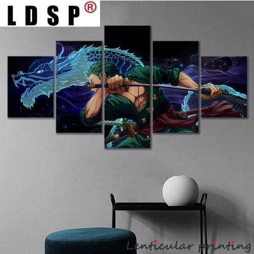 LDSP Famous Anime ONE PIECE Anime Poster Manga Character Roronoa Zoro Printed Oil Painting Home Decor Comic Wall Art Spectacular
