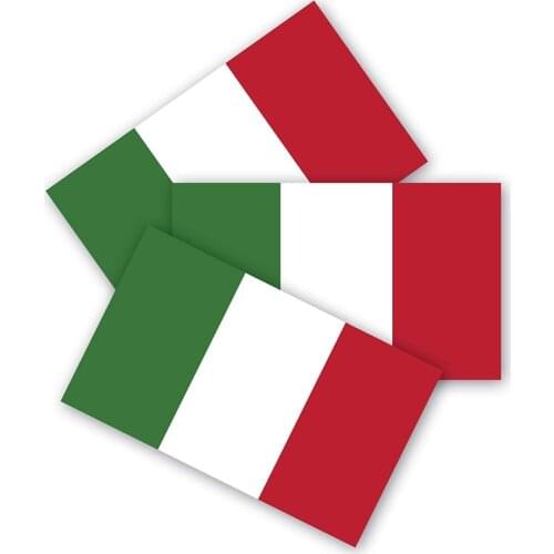 Italian Flag Bumper Stickers 3 Pieces Are Made of Durable Waterproof Material, Car/truck Ship/MacBook/laptop Auto Decoration