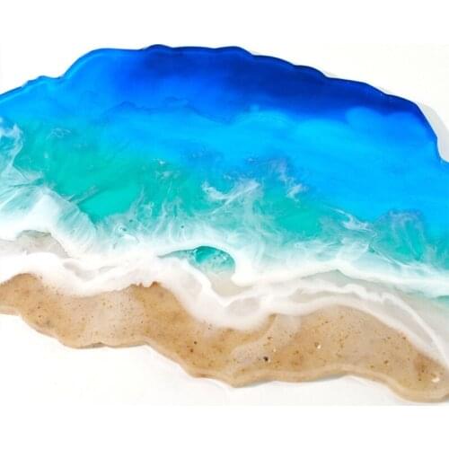 Irregular Wave Tray Epoxy Resin Mold Serving Plate Board Silicone Mould Handmade DIY Crafts Decorations Ornaments Tool T21F