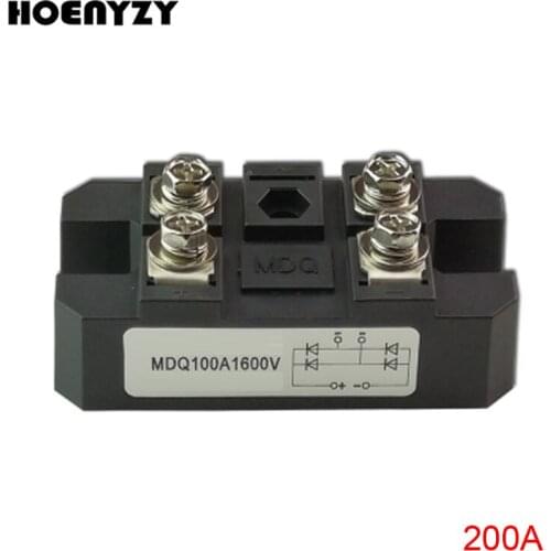 MDQ Series Single Phase Bridge Modules MDQ200A 200A Amp 1600V 1-Phase Diode Rectifier Radiator Copper Base