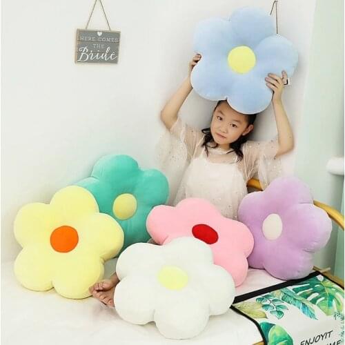 40cm Plush Sun Flowers Pillow Soft Toy Cartoon Plant Stuffed Toy Plush Mats Meditation Cushion Floor Cushions for Kids Gifts