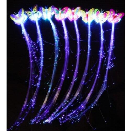 Hot Fiber Headband Toys Girl Light Wigs Butterfly Hair Accessories Creative Colorful Tweezers Princess Hair Clips Party Supplies