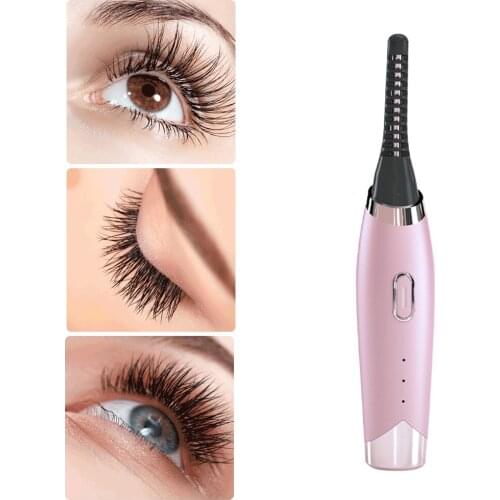 Portable Electric Heated Eyelash Curler Applicator Long Lasting Eye Lash Perming Curling Supplies Beauty Makeup Tools for Women