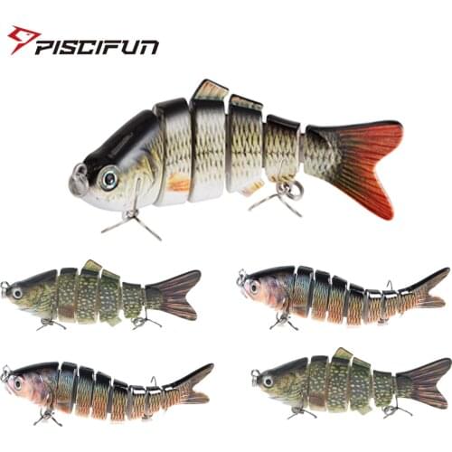 Piscifun 3D Eyes 6 Segment Lifelike Fishing Lure 10cm 20g Hard Lure Crankbait Sinking Wobblers 2 Hook Fishing Baits Drop Shippin