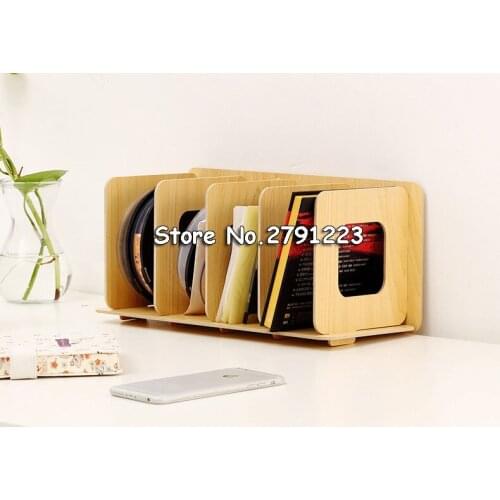 Simple Bookshelves DIY Disc Racks Wooden DVD Racks Dormitory Bedroom Storage Shelves Bookcase Boekenkast