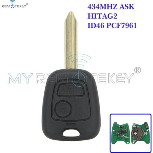 Remtekey Remote key 2 Button 433mhz ask model ID46 PCF7961 for Citroen Xsara Picasso Berlingo 2002 2003 2004 2005 2006 2007 2008