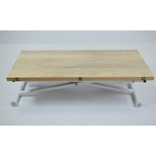 Modern Intelligent Coffee table Top table Mdf Red Bottom Mechanism White Color coffe table