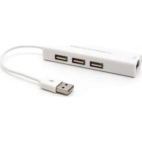 USB to Ethernet Adapter USB Ethernet with 3 Port USB HUB 2.0 RJ45 Lan Network Card for Mac iOS Android PC RTL8152 USB 2.0 HUB