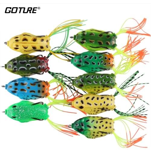 Goture High Quality Soft Fishing Lure Wobbler Frog 5.5cm/12.1g Topwater Artificial Bait For Bass Snakehead Fishing Pesca