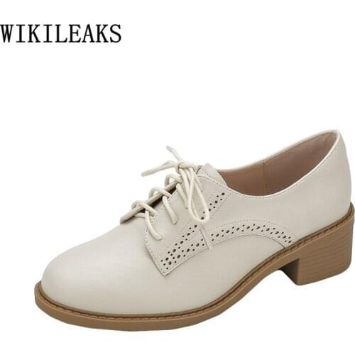 Brogues Leather Casual Shoes Oxford Lolita Shoes for Women Harajuku Shoes 2021 Fashion Women Zapatos De Mujer Zapatos Chaussure