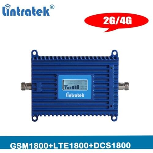 Lintratek LCD Display 4G LTE 1800 Mhz Band3 Cell Phone Signal Repeater 2G GSM Booster 1800 Mobile Phone Cellular Amplifier @8.1