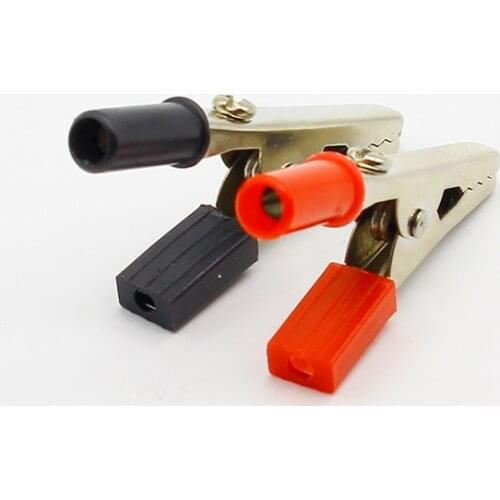 10PCS Crocodile Clips Insulated Plastic Handle Cable Screw Fixing Power Terminals Electrical Tools