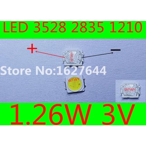 1000pcs Dongbu LED Backlight TV LED 3528 2835 1210 Cool white Backlight High Power 1.26W 3V For LED LCD TV Backlight Application