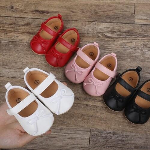 2020 Baby First Walkers Baby Shoes Newborn Infant Pram Mary Jane Girls Princess Moccasins Bowknot Soft Shoes