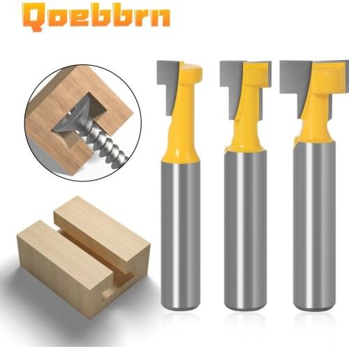 3PCS Tideway Bottom Cleaning Router Bits For Wood 8mm Shank Woodworking Bits Flat slotted Cutter Professional Grade Bits