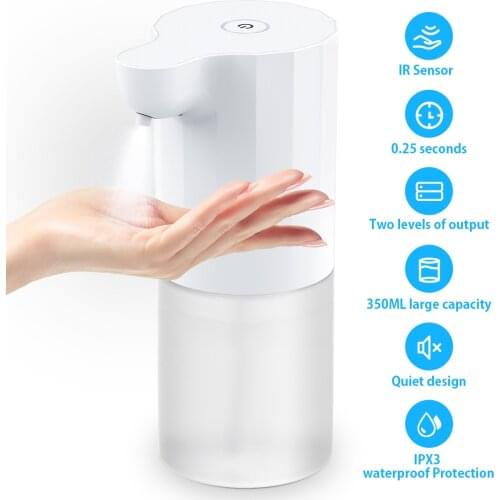 350ml Sensor Soap Dispenser Smart Automatic Alcohol Disinfectant Sprayer Hand Soap Dispenser