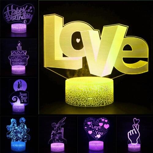 3D light romantic love balloon rose LED night light commemorative decoration table lamp Valentines Day birthday Christmas gift