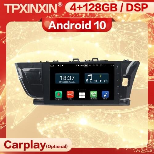 4+128G Carplay 2 Din Android Screen Multimedia Stereo Receiver For Toyota Corolla 2014 2015 BT Wifi Radio Audio Player Head Unit