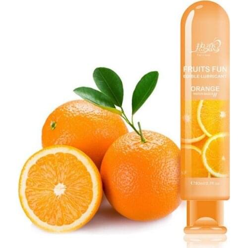 80ML Fruit Edible Flavor Water Based Lubricant Sex Anal Oral Gel Sex Lube for Couple Adult Sex Toys