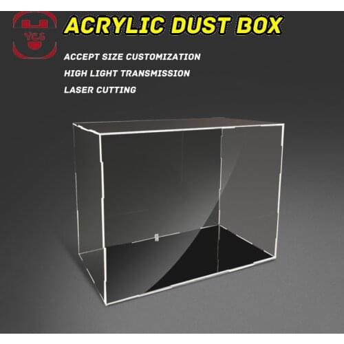 Acrylic High Transparent Dust Cover Display Box Customization Storage Cabinet Sound Control Light Rotating Base Puzzle Fitting