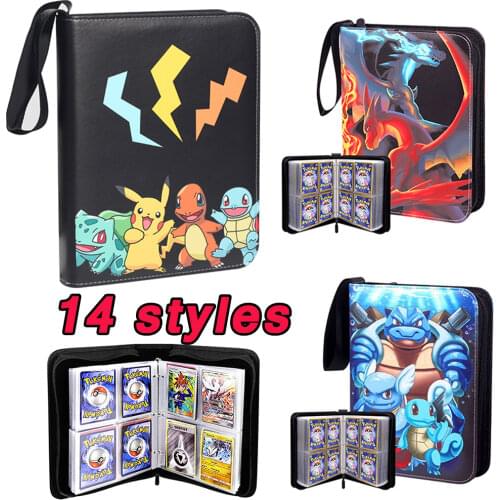 Pokemon Double Pocket Binder Cards Collectors Album Anime Game Card Portable Storage Case Top Loaded List Toy Gift for Kid