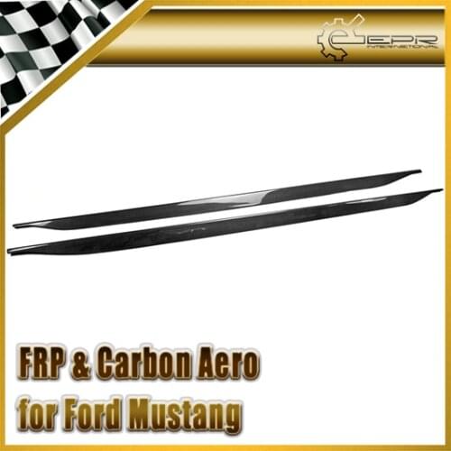Car Accessories Carbon Fiber Sigala Style Side Skirt Extension Glossy Fibre Racing Auto Body Kit Trim For Ford 2015 Mustang
