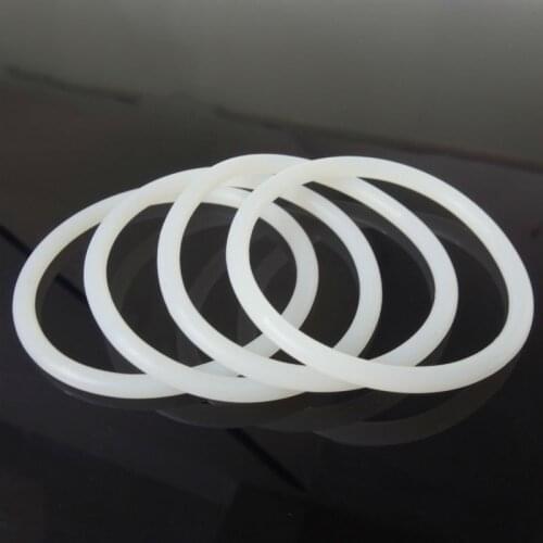 White Food Grade Silicone O-Ring 5-80mm Rubber Seal Washer Thickness 2 2.4mm Heat-Resistant