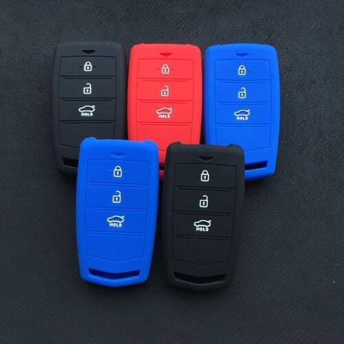 Case for keychain alarm for Hyundai Genesis G70 G80 G90 3Button Silicone Rubber Key Case Cover for starline a93
