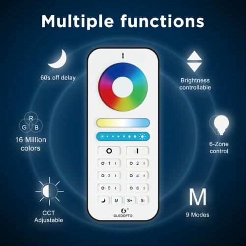 GLEDOPTO Smart Remote Control Candle Plus Work With Alexa Echo Plus RGB+CCT Remote Control LED Electronics