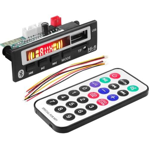 Hot TF Radio MP3 Decoder Board 5V 12V Audio Module For Car Remote Music Speaker USB Power Supply Automobile Car Mp3 Player