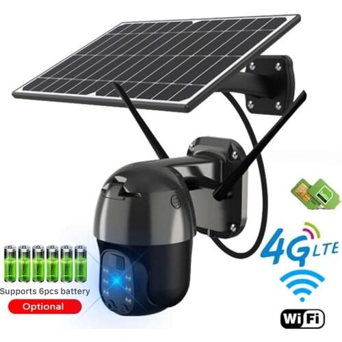 HONTUSEC 4G SIM Card Solar Powered Outdoor IP Camera 3MP 1536P Rechargeable 18650 Battery Camera Video Surveillance CCTV Camera