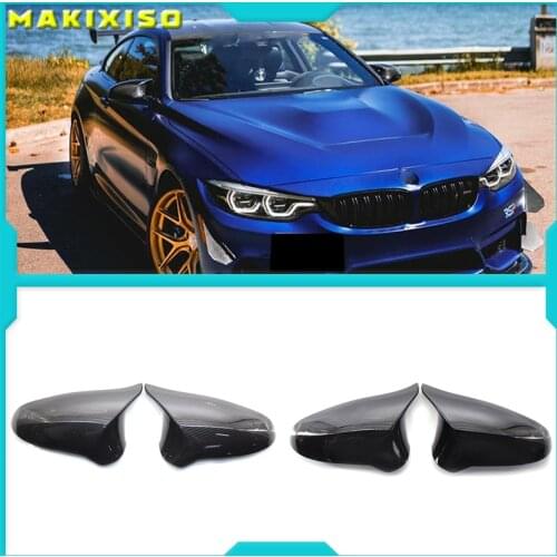 2PCS Carbon Fiber Car Side Mirror Cover Outside Rearview Mirror Cover Caps Replacement For BMW F80 M3 &F82 M4 2015-2018