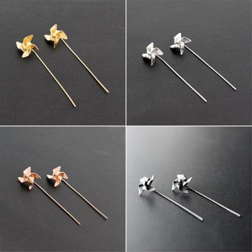MENGYI Cute Fashion Windmill Earrings Women Personality Geometry Stud 9 2 5 Jewelry Unusual Earrings For Girls Best Friend
