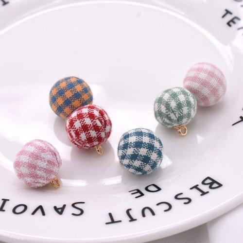 20pcs/Lot 15mm Cute Ball Diy Handmade Oil Enamel Charms Design for Jewelry Making Earring Bracelet or Necklace